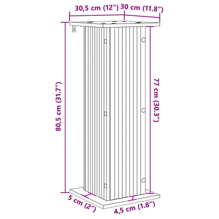 Växtställ 2 pcs Artisan-ek 30,5 x 30 x 80,5 cm Konstruerat trä