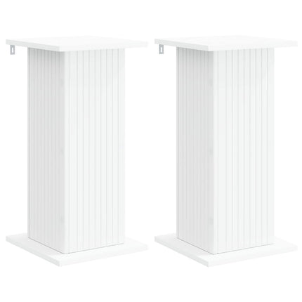 Växtställ 2 pcs Vit 30,5 x 30 x 60,5 cm Konstruerat trä