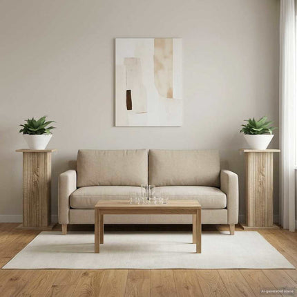 Växtställ 2 pcs Sonoma-ek 30,5 x 30 x 60,5 cm Konstruerat trä