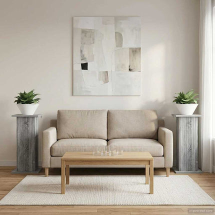 Växtställ 2 pcs Grå sonoma-ek 30,5 x 30 x 60,5 cm