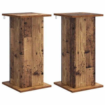 Växtställ 2 pcs Gammalt trä 30,5 x 30 x 60,5 cm Konstruerat trä