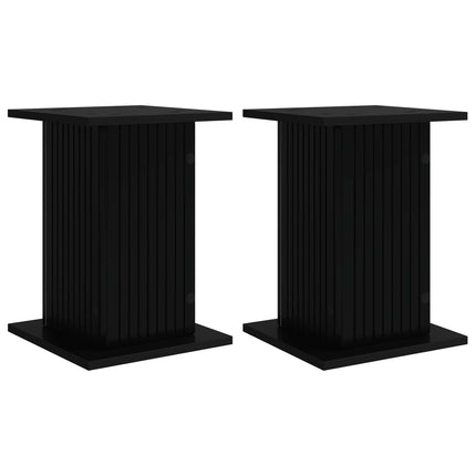 Växtställ 2 pcs Svart 30,5 x 30 x 43 cm Konstruerat trä