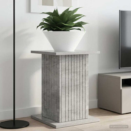 Växtställ 2 pcs Betonggrå 30,5 x 30 x 43 cm Konstruerat trä