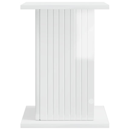Växtställ 2 pcs Vit högglans 30,5 x 30 x 43 cm Konstruerat trä