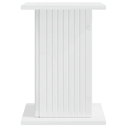 Växtställ 2 pcs Vit högglans 30,5 x 30 x 43 cm Konstruerat trä