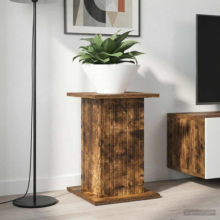 Växtställ 2 pcs Rökt ek 30,5 x 30 x 43 cm Konstruerat trä
