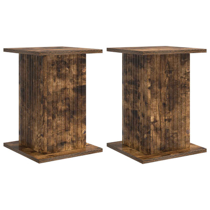 Växtställ 2 pcs Rökt ek 30,5 x 30 x 43 cm Konstruerat trä