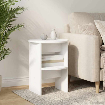 Sidokabinett 2 pcs Vit Ø40 x 50 cm Konstruerat trä