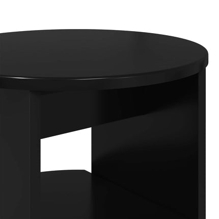 Sidokabinett Svart Ø40 x 50 cm Konstruerat trä