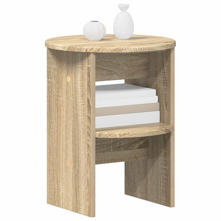 Sidokabinett 2 pcs Sonoma-ek Ø40 x 50 cm Konstruerat trä