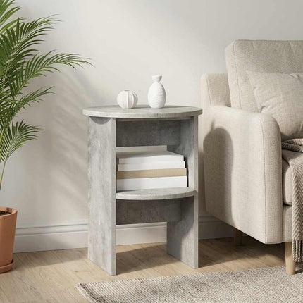 Sidokabinett 2 pcs BetongGrå Ø40 x 50 cm Konstruerat trä