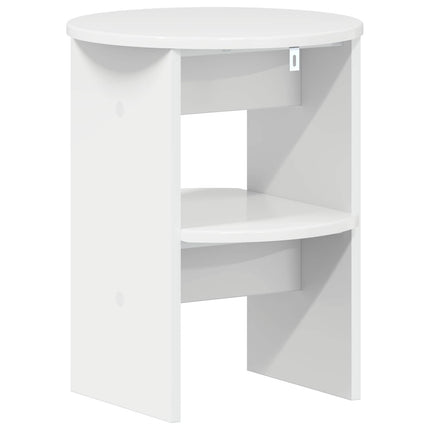 Sidokabinett 2 pcs Högblank Vit Ø40 x 50 cm Konstruerat trä
