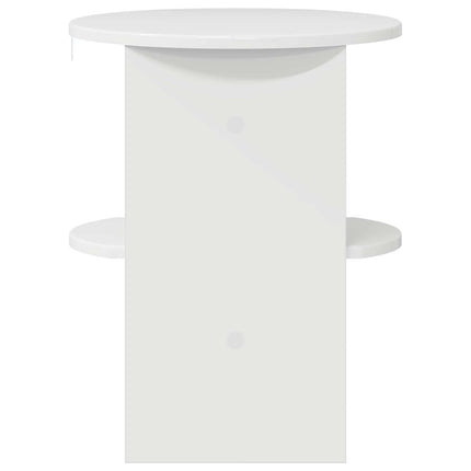 Sidokabinett 2 pcs Högblank Vit Ø40 x 50 cm Konstruerat trä