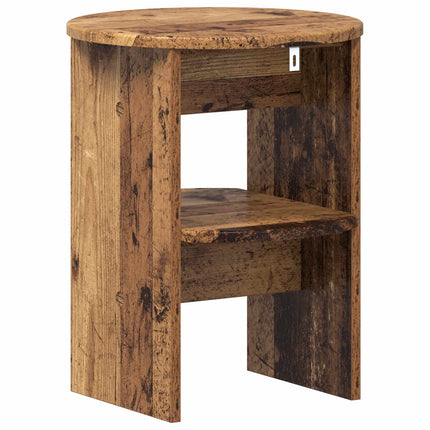 Sidokabinett 2 pcs Gammalt trä Ø40 x 50 cm Konstruerat trä