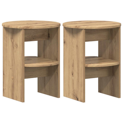 Sidokabinett 2 pcs Artisan Ek Ø40 x 50 cm Konstruerat trä