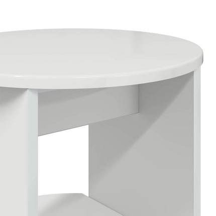 Sidokabinett Högblank Vit 40 x 40 x 100 cm Konstruerat trä