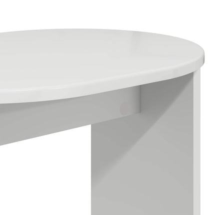 Sidobord Vit högglans 50 x 39,5 x 55 cm Konstruerat trä