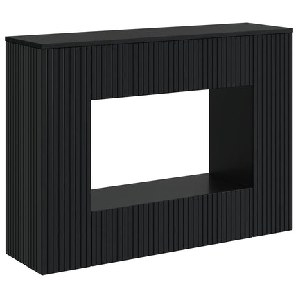 Konsolbord Randig Svart 101 x 29 x 74 cm Konstruerat trä