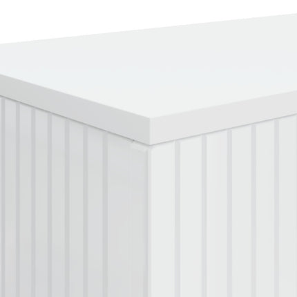 Konsolbord Randig Högblank Vit 101 x 29 x 74 cm Konstruerat trä