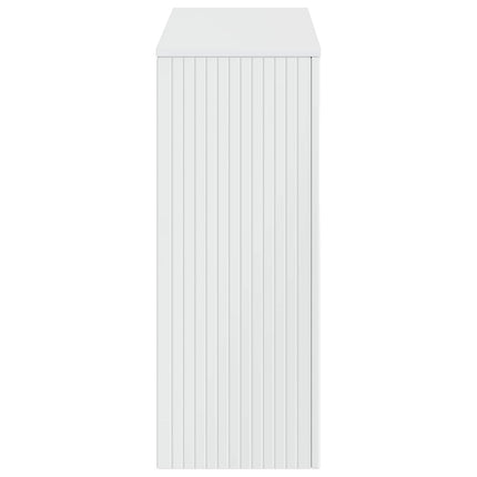 Konsolbord Randig Högblank Vit 101 x 29 x 74 cm Konstruerat trä