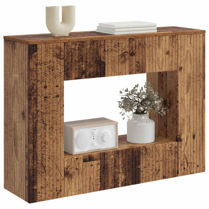 Konsolbord Randig Gammalt trä 101 x 29 x 74 cm Konstruerat trä