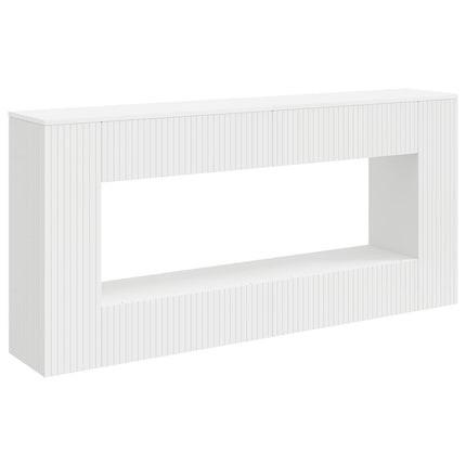 Konsolbord Randig Vit 155 x 29 x 74 cm Konstruerat trä