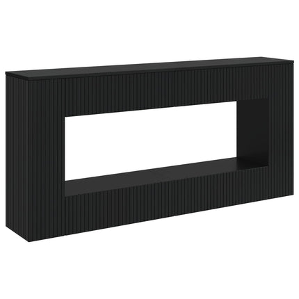 Konsolbord Randig Svart 155 x 29 x 74 cm Konstruerat trä