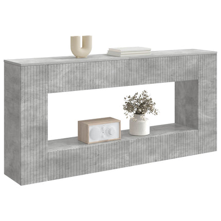 Konsolbord Randig BetongGrå 155 x 29 x 74 cm Konstruerat trä