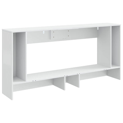 Konsolbord Randig Högblank Vit 155 x 29 x 74 cm Konstruerat trä