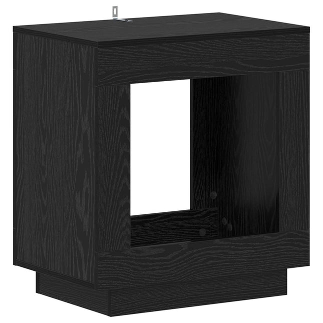 Sidobord Svart ek 60 x 40 x 65 cm Konstruerat trä