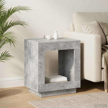 Sidobord Betonggrå 60 x 40 x 65 cm Konstruerat trä