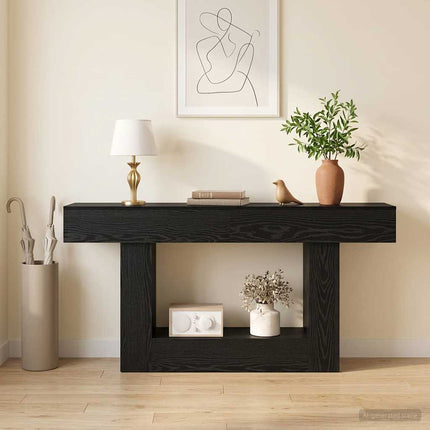Svart Ek 160 x 30 x 74 cm