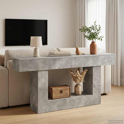 BetongGrå 160 x 30 x 74 cm