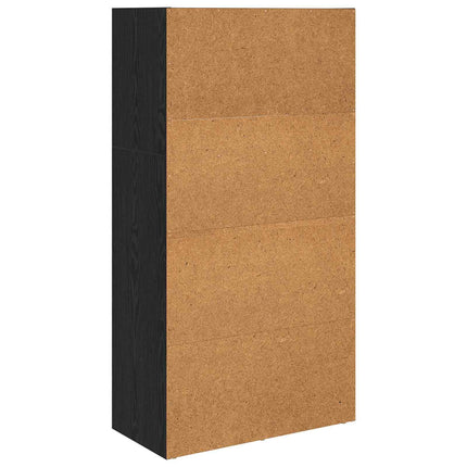 Hyllsystem Svart Ek 60 x 30 x 114 cm Konstruerat trä