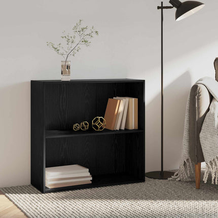 Hyllsystem Svart Ek 80 x 30 x 76,5 cm Konstruerat trä