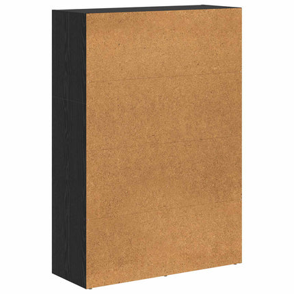 Hyllsystem Svart Ek 80 x 30 x 114 cm Konstruerat trä