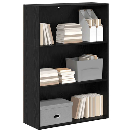 Hyllsystem Svart Ek 80 x 30 x 114 cm Konstruerat trä