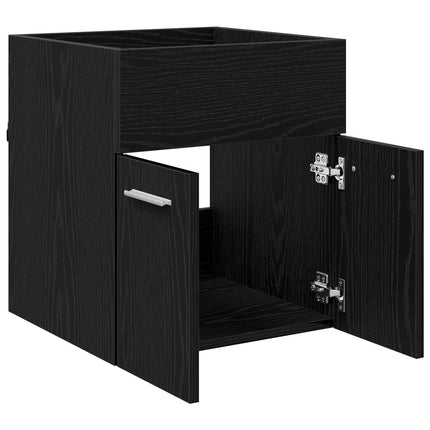 Diskbänksskåp Svart Ek 41 x 38,5 x 46 cm Konstruerat trä
