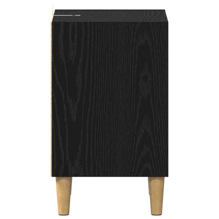 Sängskåp Svart Ek 40 x 30 x 50 cm Konstruerat trä