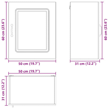 Diskmaskin panel Kalmar Svart Ek 50 x 31 x 60 cm