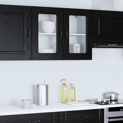 Diskmaskin panel Kalmar Svart Ek 80 x 31 x 60 cm