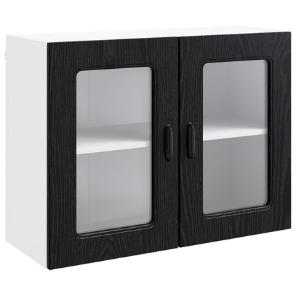 Diskmaskin panel Kalmar Svart Ek 80 x 31 x 60 cm