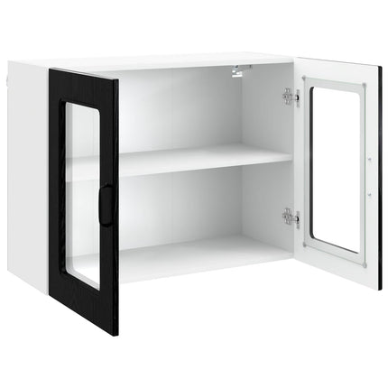 Diskmaskin panel Kalmar Svart Ek 80 x 31 x 60 cm