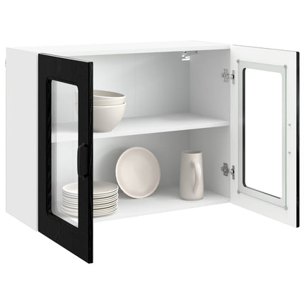 Diskmaskin panel Kalmar Svart Ek 80 x 31 x 60 cm