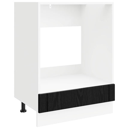Ugnsskåp LUCCA Svart ek 60 x 46 x 81,5 cm Konstruerat trä