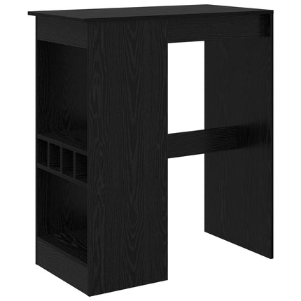 Barbord med hylla Svart Ek 90 x 47,5 x 103,5 cm Konstruerat trä