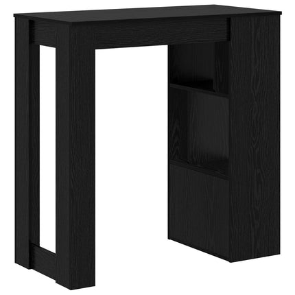 Barbord med hylla Svart Ek 102 x 50 x 103,5 cm Konstruerat trä