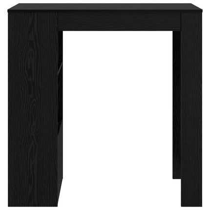 Barbord med hylla Svart Ek 102 x 50 x 103,5 cm Konstruerat trä