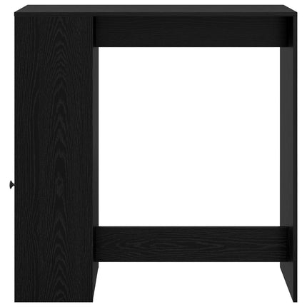 Barbord med hylla Svart Ek 101 x 40 x 103,5 cm Konstruerat trä