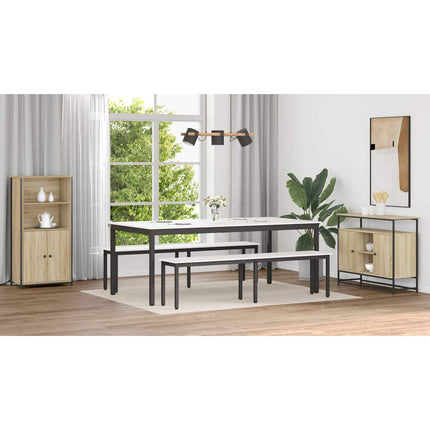 Matbord Vit 200 x 100 x 75 cm Massiv furu